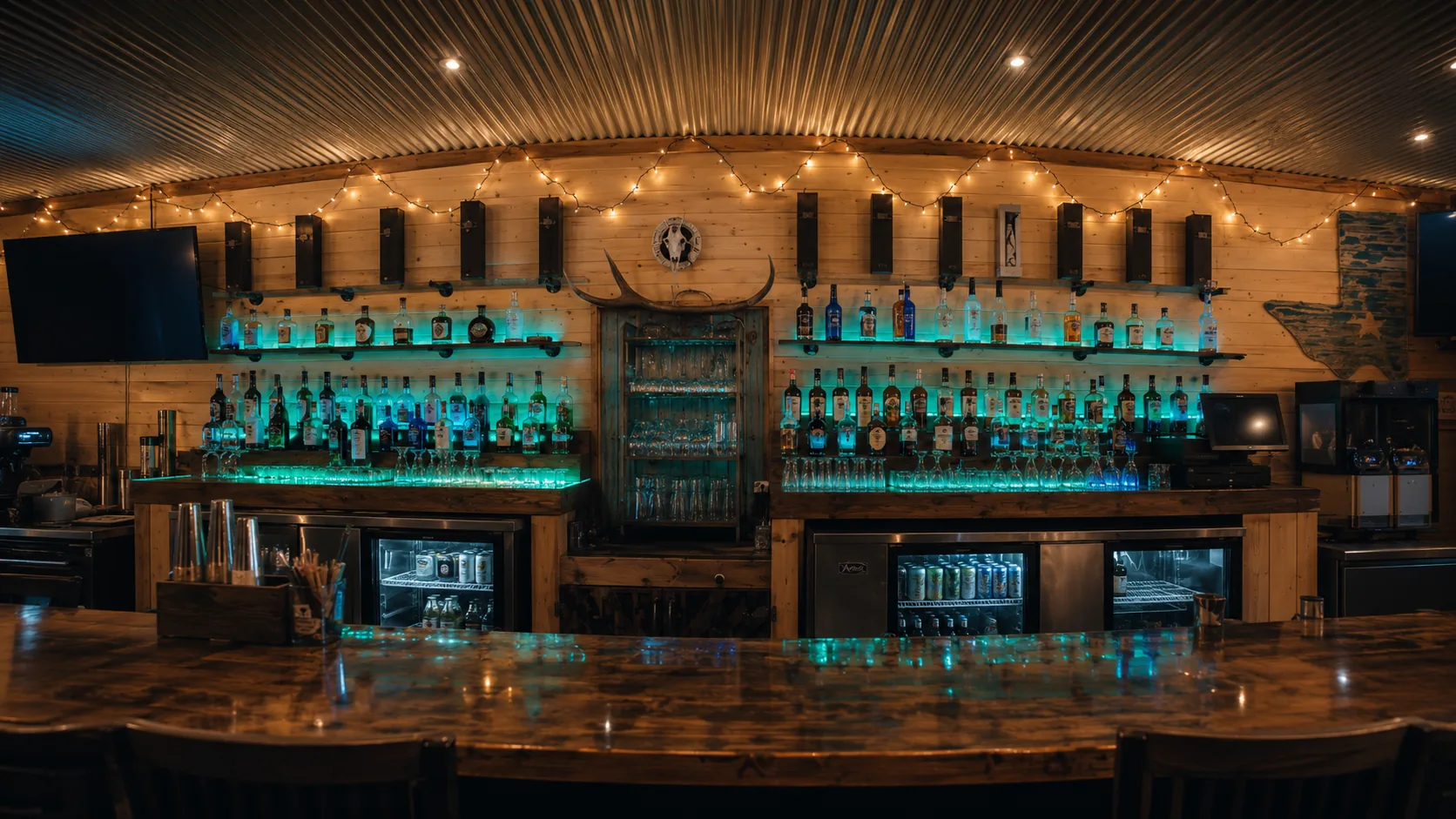 Behind the bar