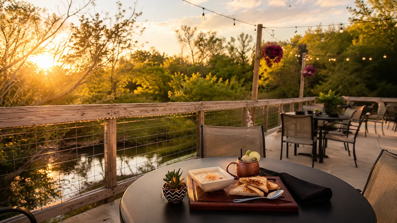 Dinner by the water