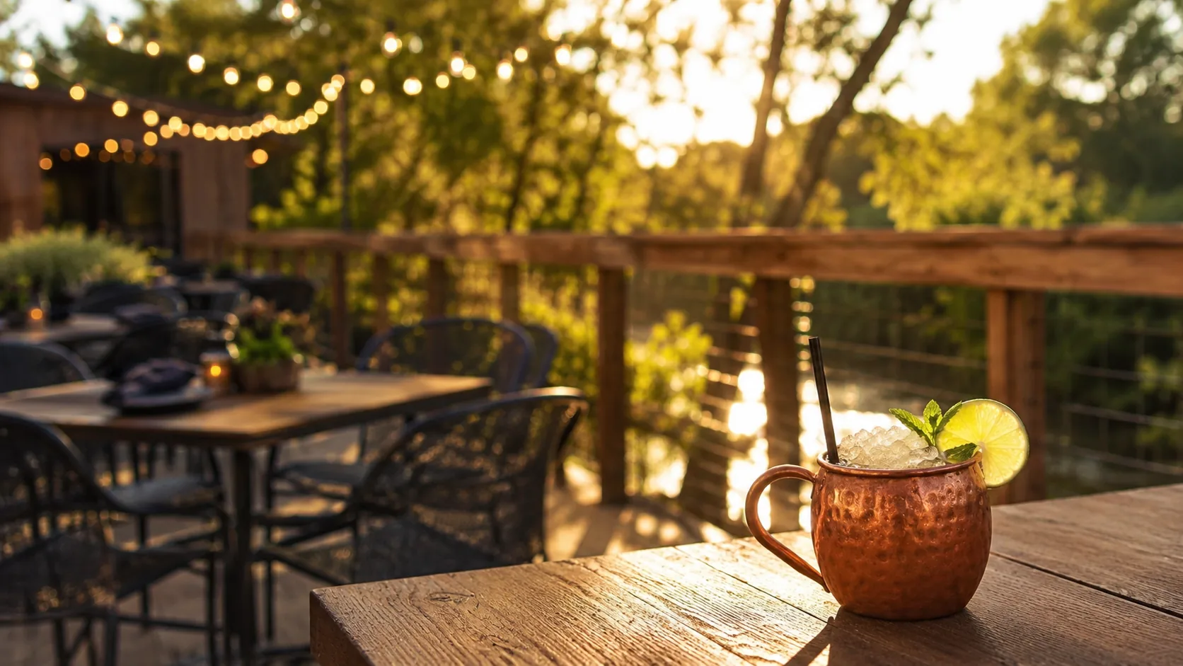 A mule on the patio