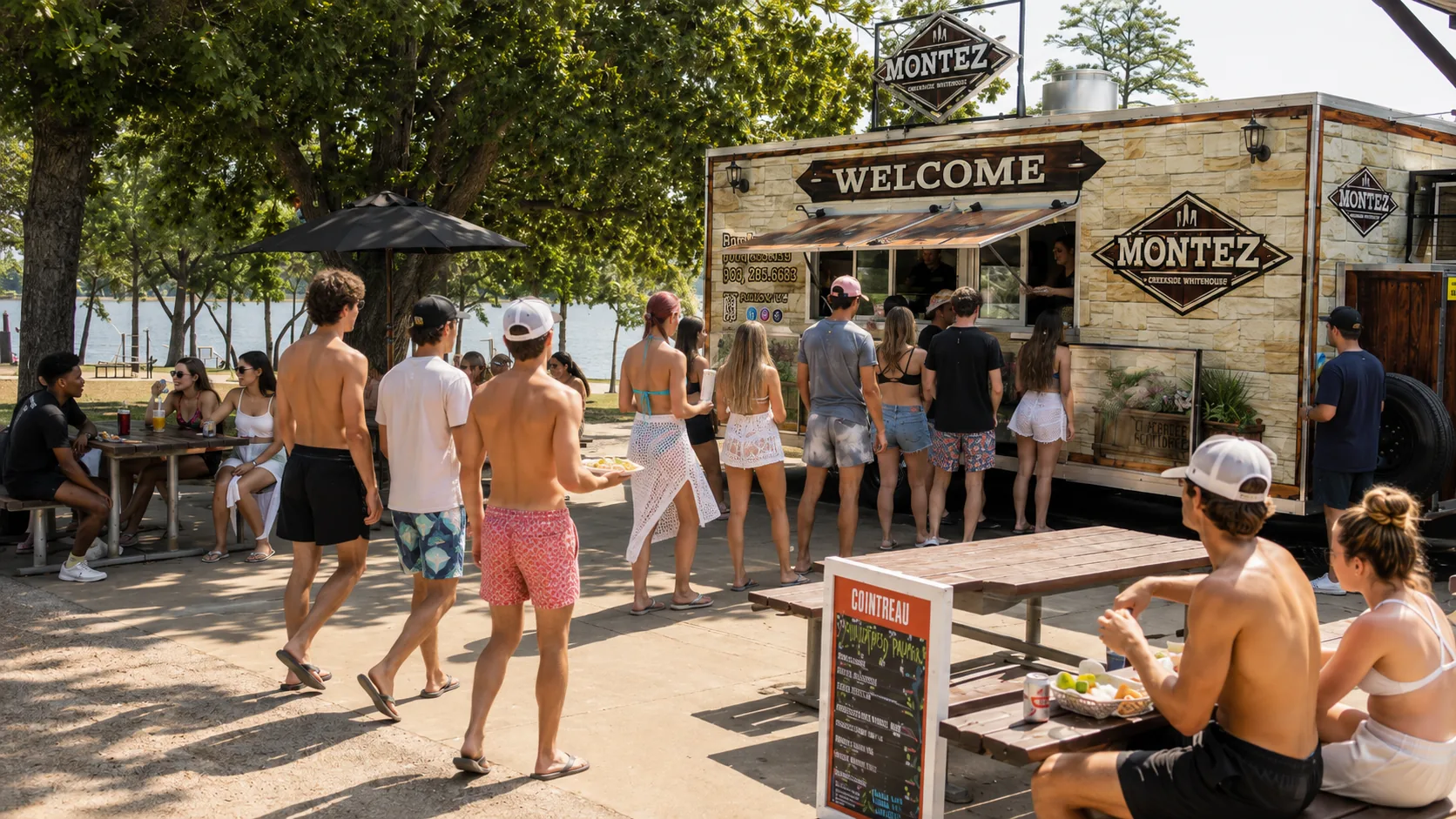 The Montez Food Truck serving guests in East Texas